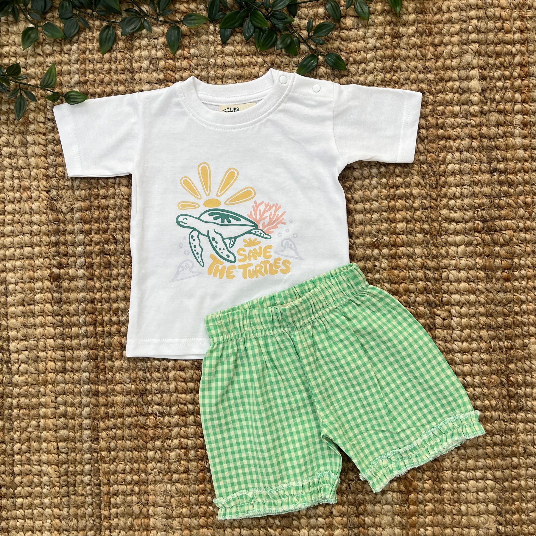 Little Bloom - Seersucker T-Shirt & Shorts for Girls