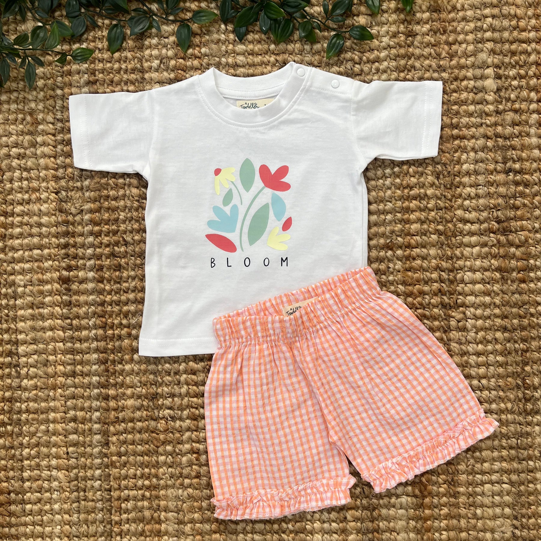 Little Bloom - Seersucker T-Shirt & Shorts for Girls