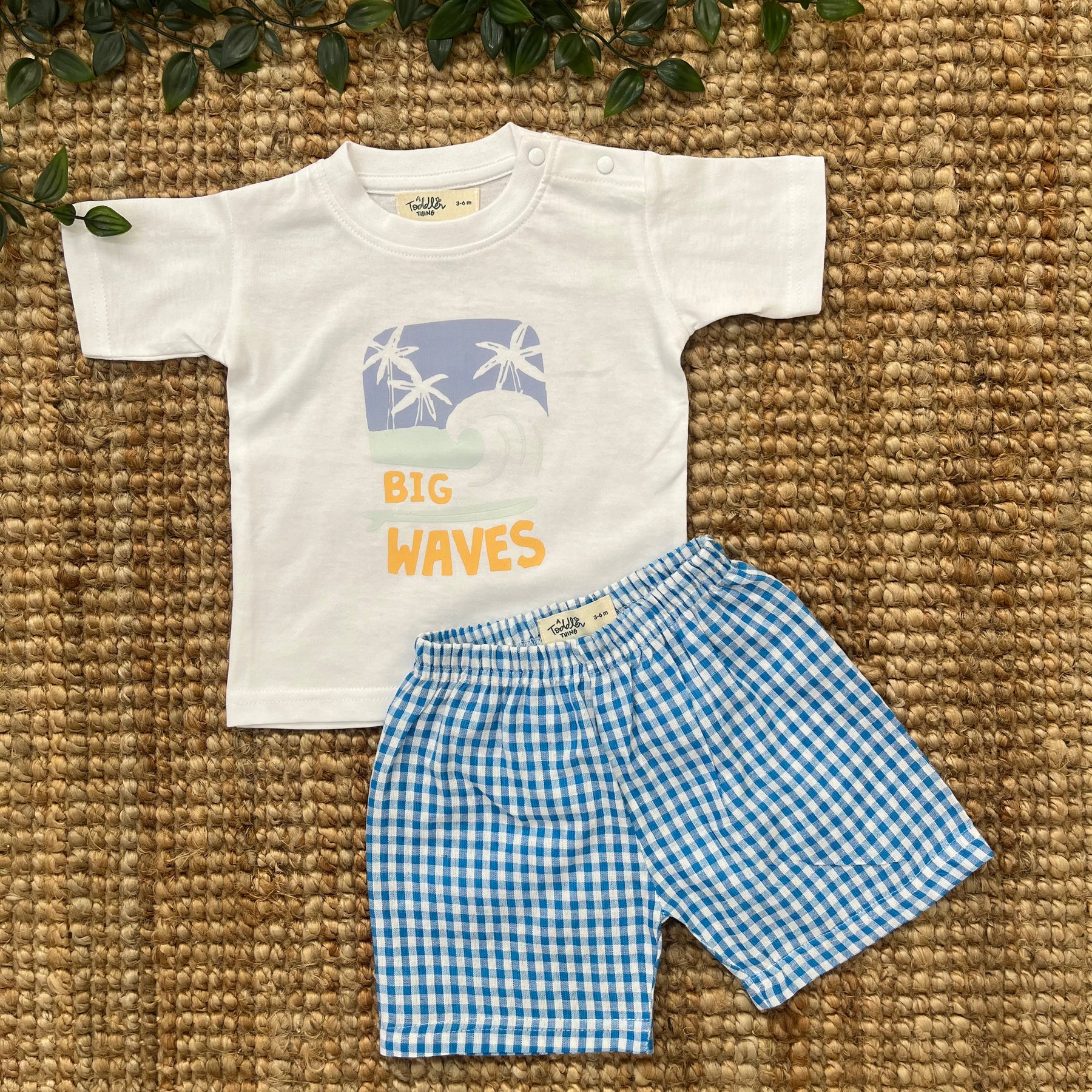 Beach Day - Seersucker T-Shirt & Shorts for Boys