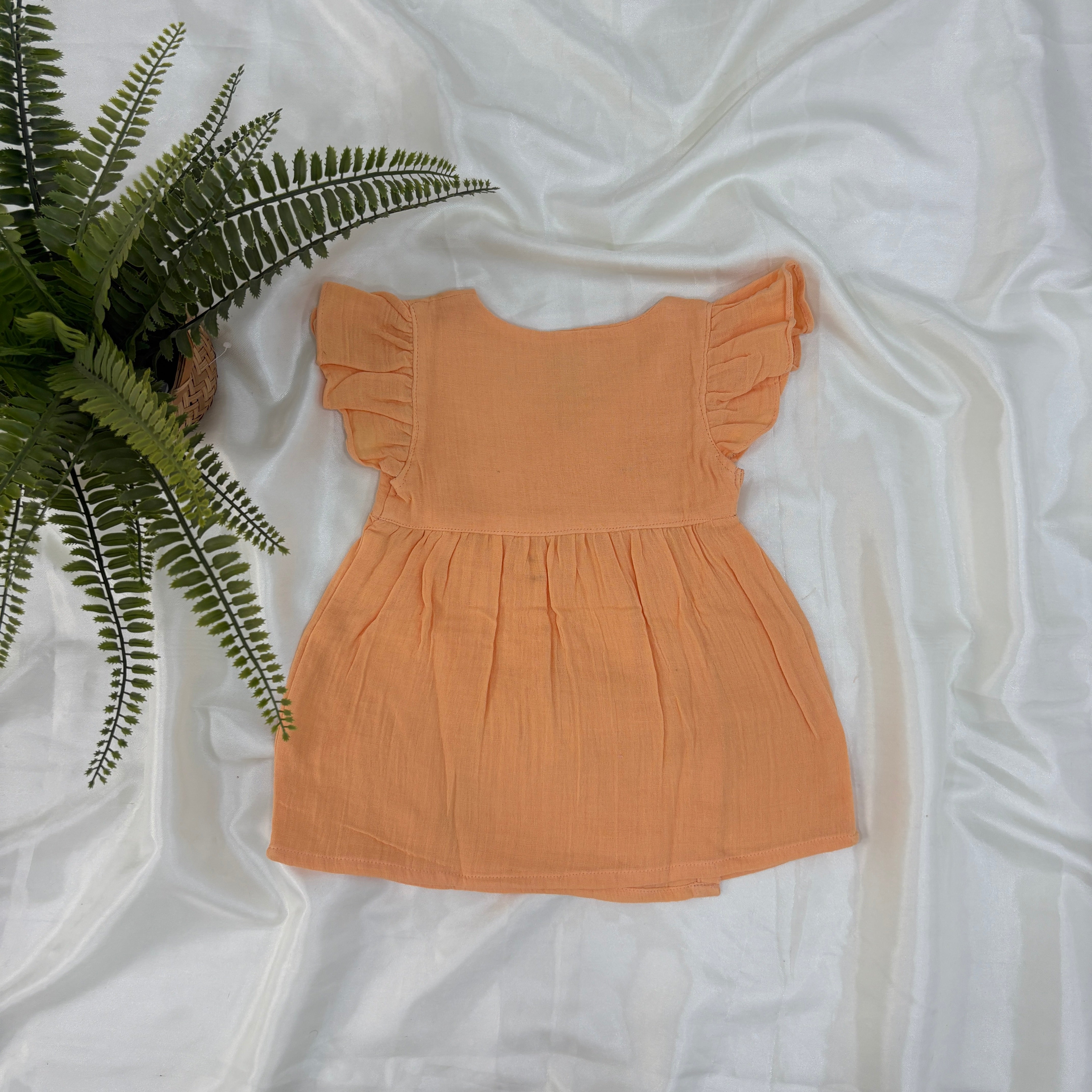 Pink - Muslin Dandelions Frill Frock