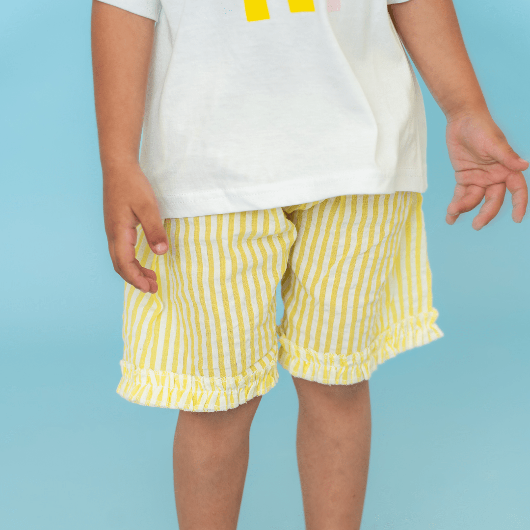 Little Bloom - Seersucker T-Shirt & Shorts for Girls