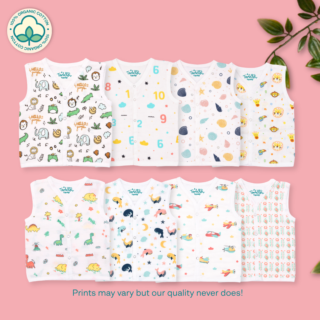 BEST SELLER - Muslin Jabla Button Type for Babies -  Combo Packs