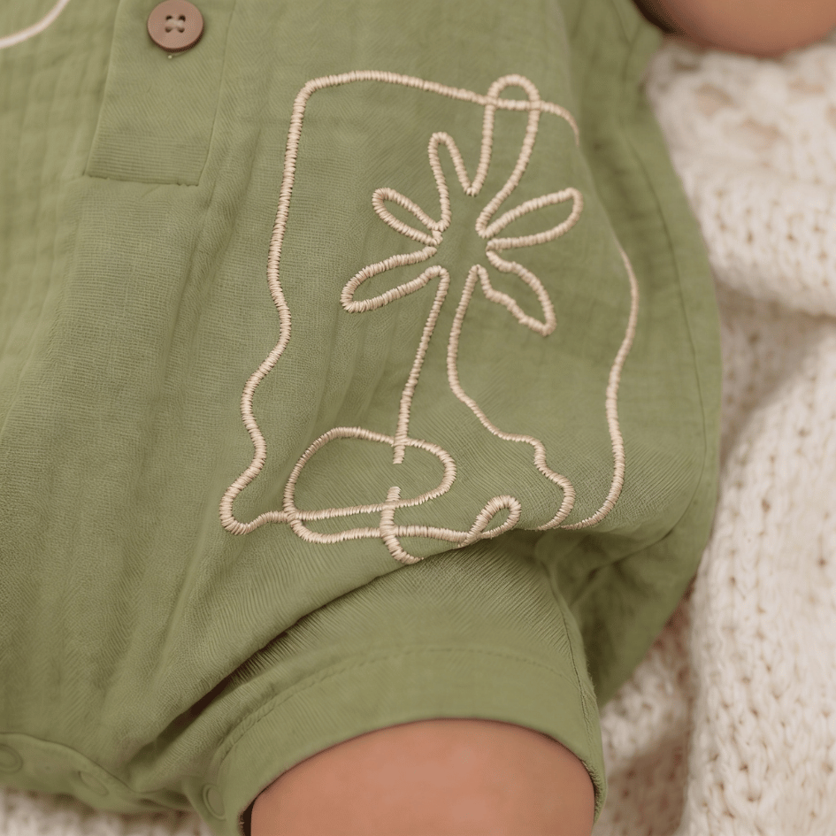 Coastal Blue - Crinkled Muslin Jumpsuit