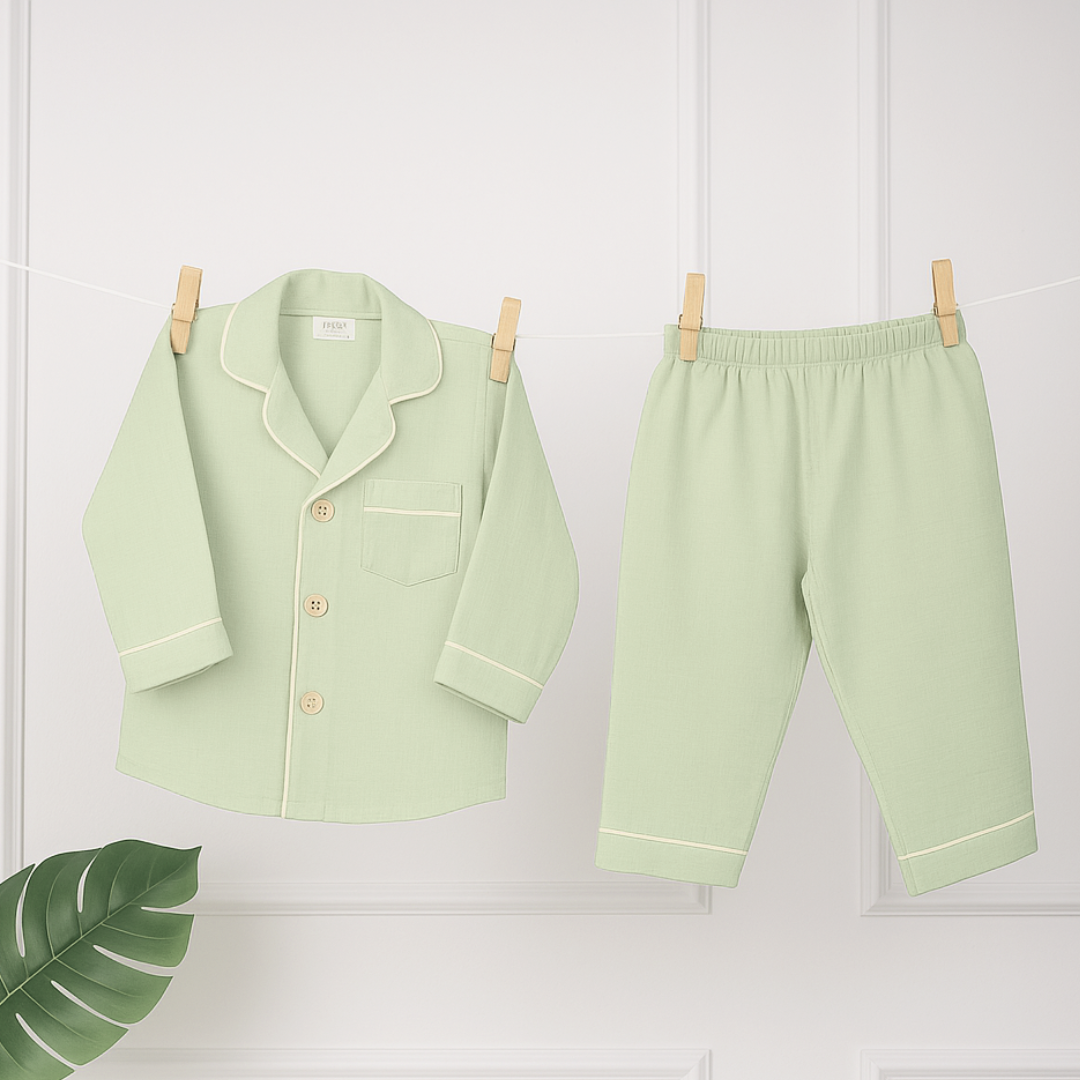 Sprouty -  Crinkled Muslin Sleepsuit