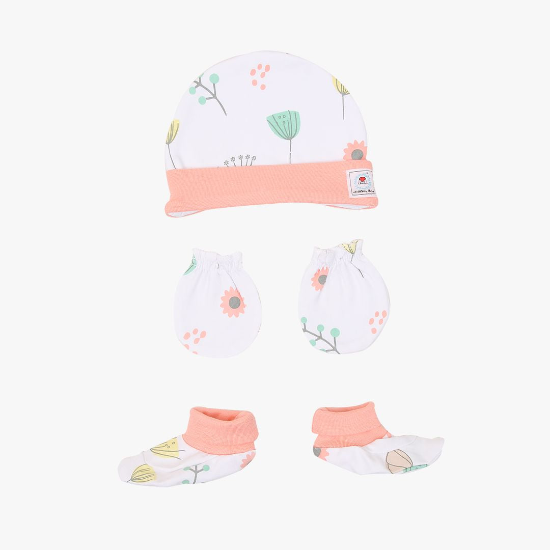 Bee Happy - Cap, Mittens & Booties