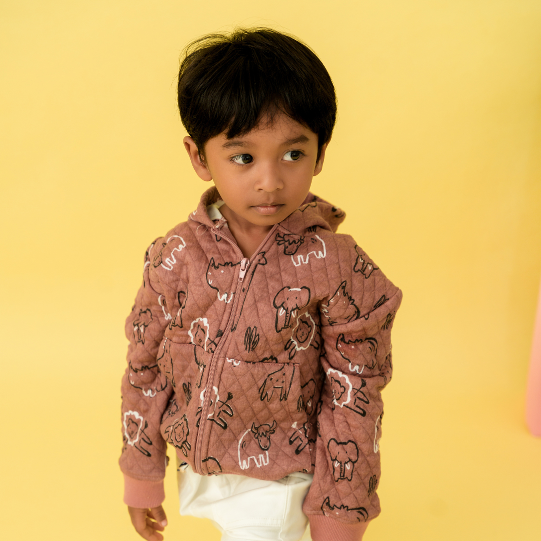 Tiny Tails - Quilted Hoodie Sweatshirts for kids