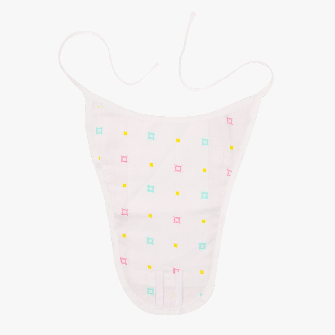 Muslin Matching Jablas and Nappies (6 + 6 Nappies) - Pack of 12 (Button and Knot)