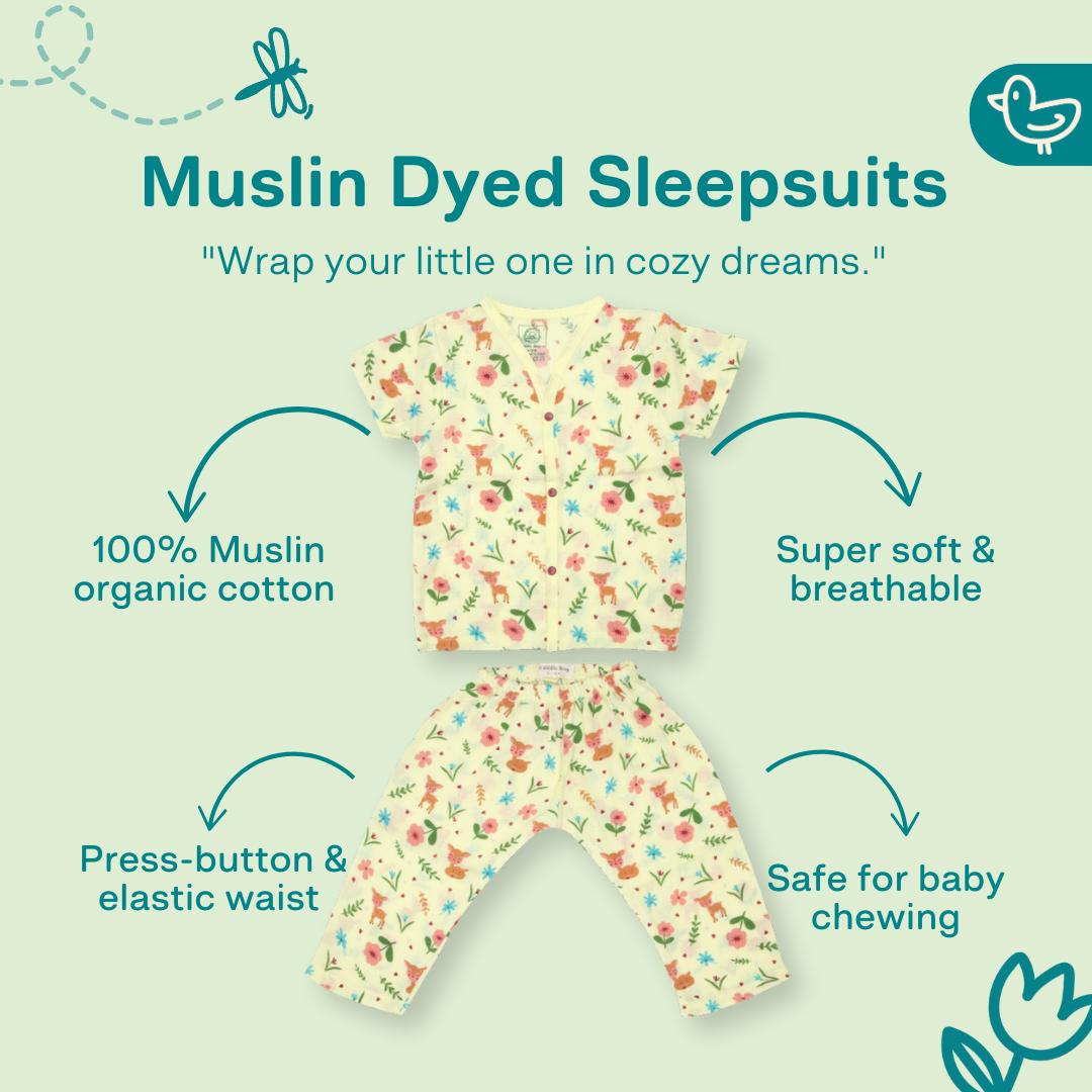 Oh My Deer - Muslin Sleep Suit for babies and kids (Unisex)