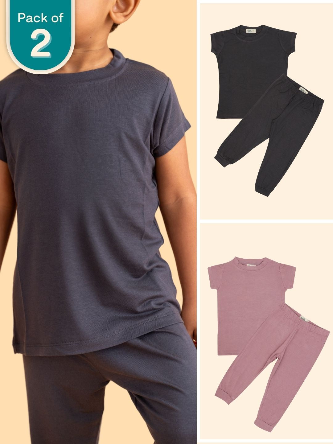 Smoky Rose - Modal Top and Pant Pack of 2