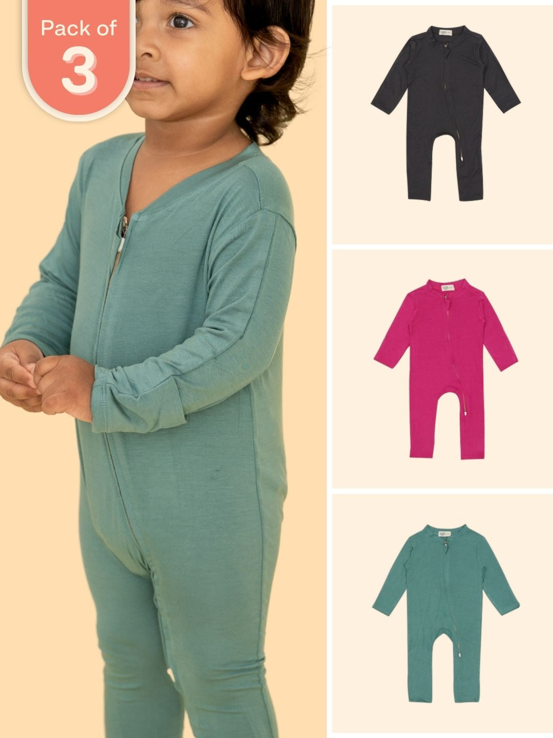 Sweet Blend - Modal Bodysuit Pack of 3