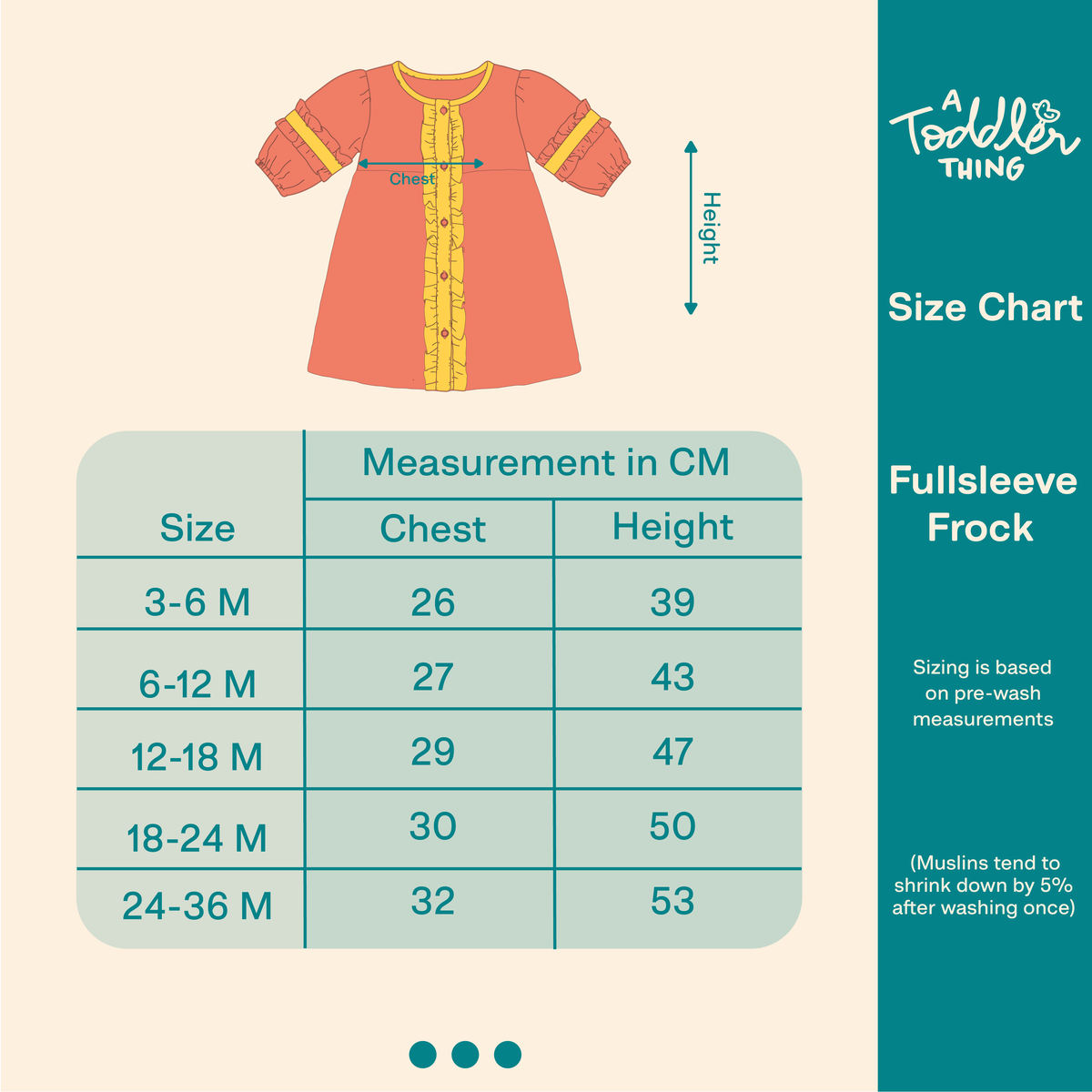 Olive Bloom - Crinkled Muslin Full Sleeve Frock