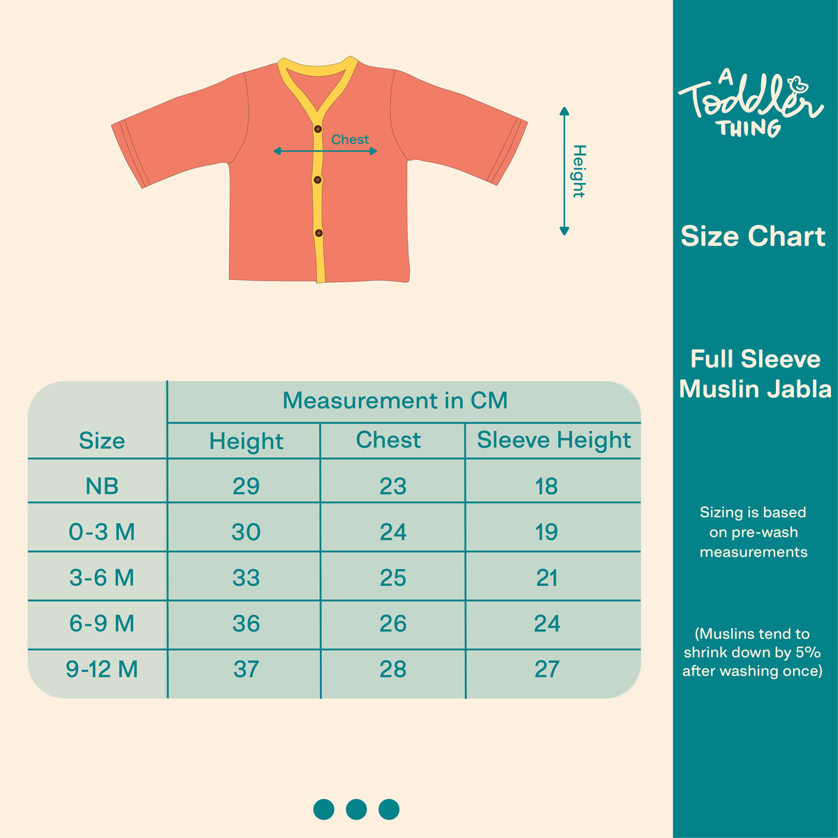 Muslin Full Sleeve Jabla Combo - Pack of 3