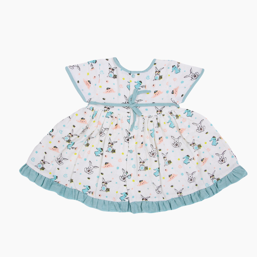 Lazy Bunny - Muslin Button Frock