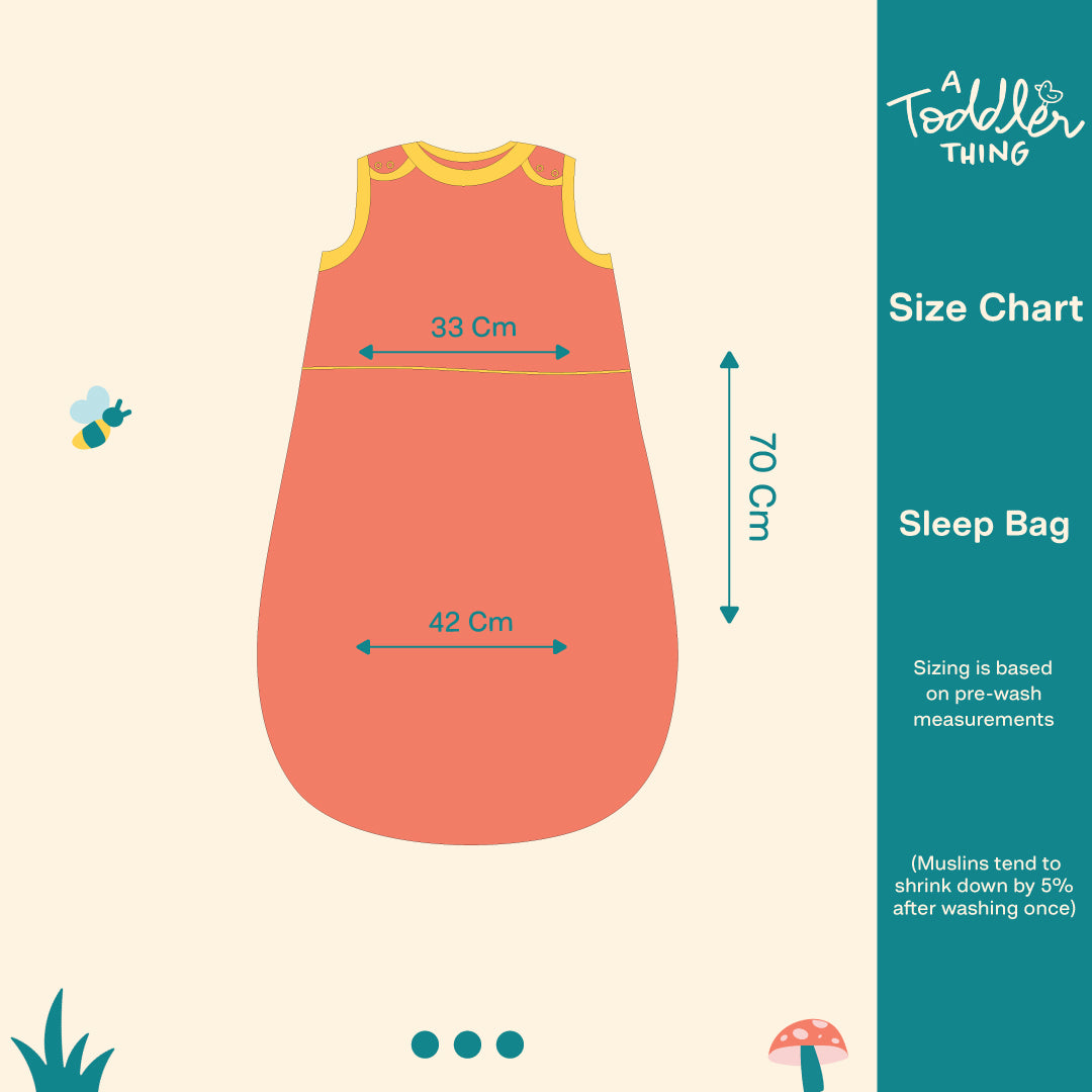 Bumble Bee - Organic Muslin Aloe Vera Sleep Bag (upto 9 months)