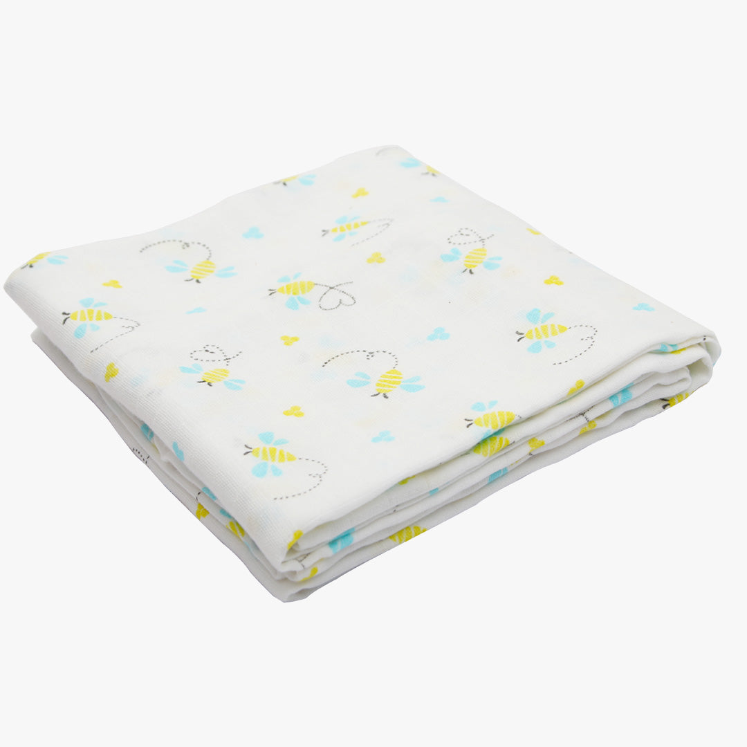 Buzzing Bees - Muslin Cotton Swaddles(Pack of 2)