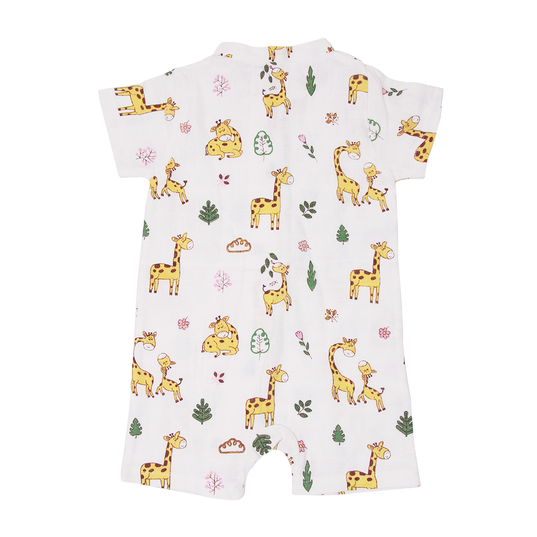 Happy Giraffe - Half Sleeve Jumpsuit