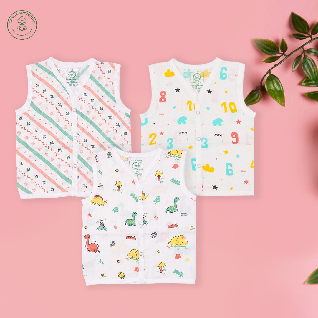 BEST SELLER - Muslin Jabla Button Type for Babies -  Combo Packs