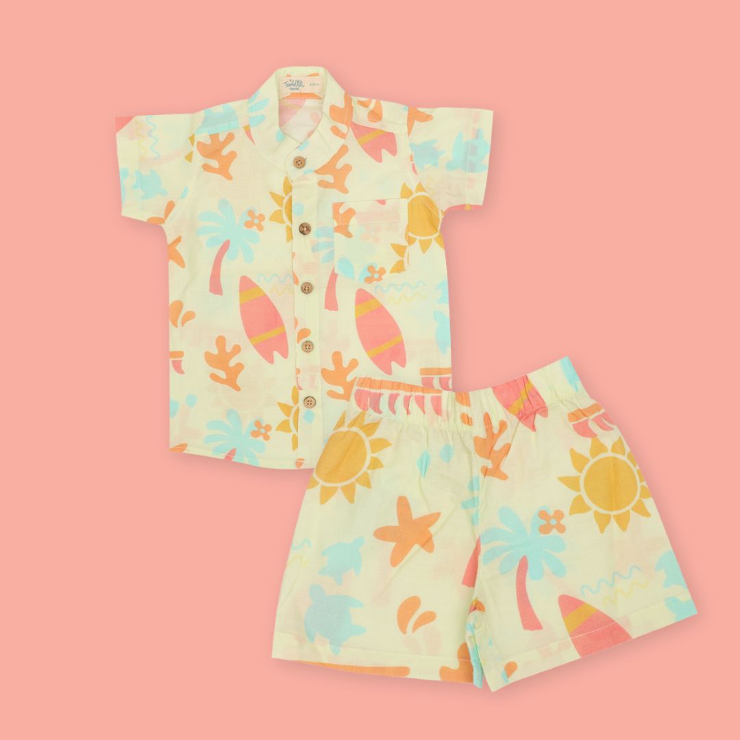 Citrus Splash - Mulmul Cotton Coord Set