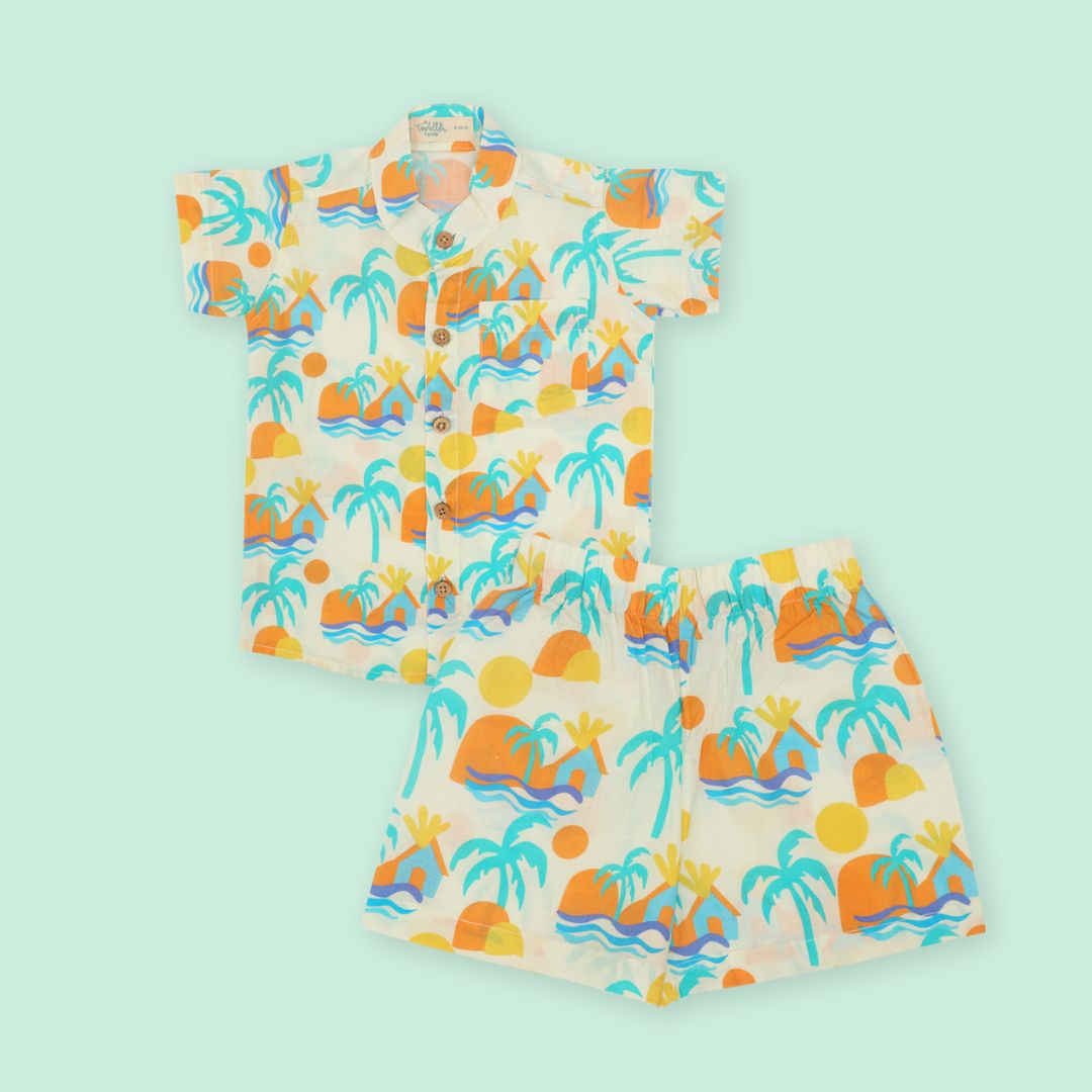 Citrus Splash - Mulmul Cotton Coord Set