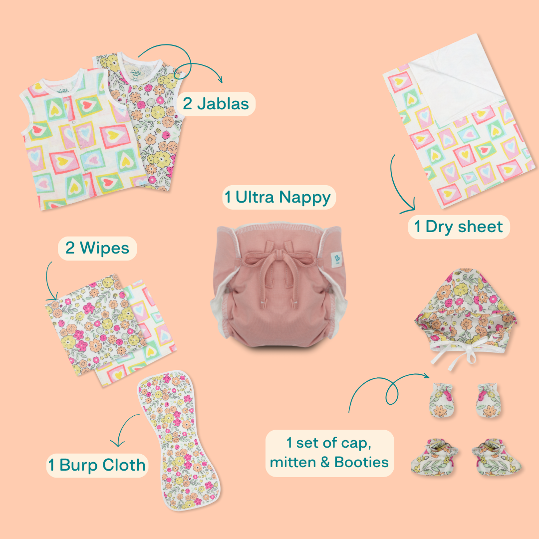 Beaky Stripes - Muslin 10 Piece Combo Pack (0-3M)