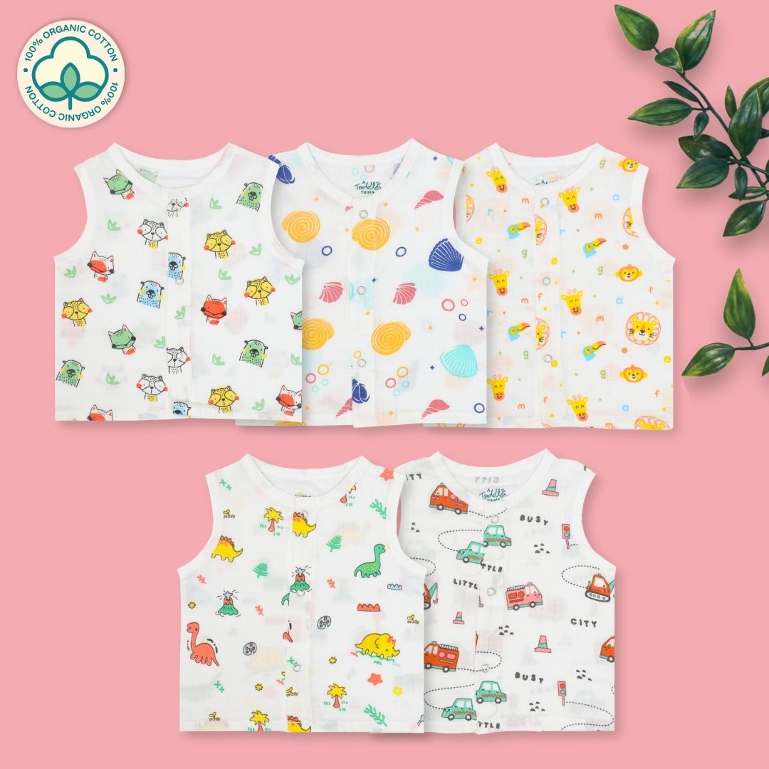 BEST SELLER - Muslin Jabla Button Type for Babies -  Combo Packs