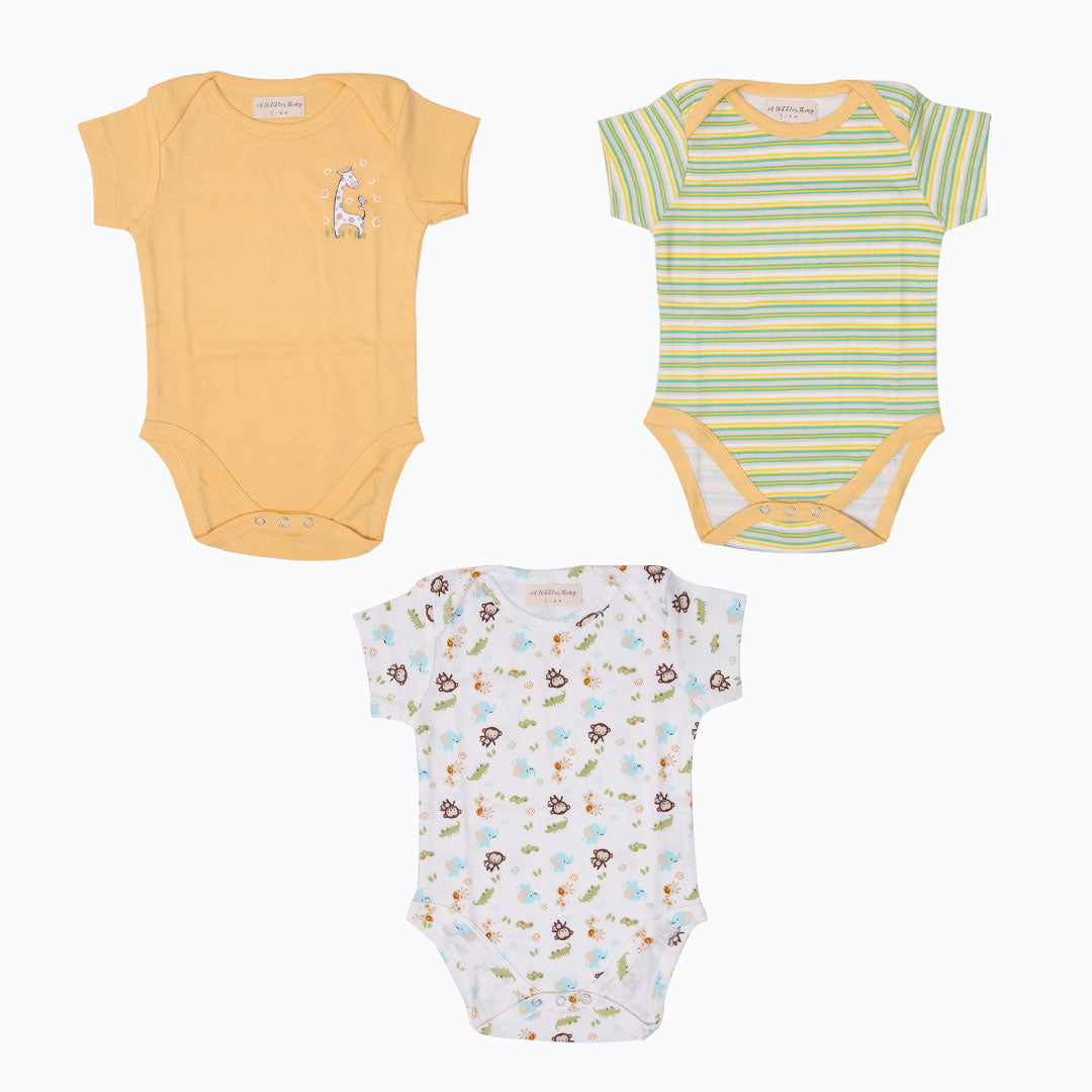 Cotton Rompers (Pack of 3)