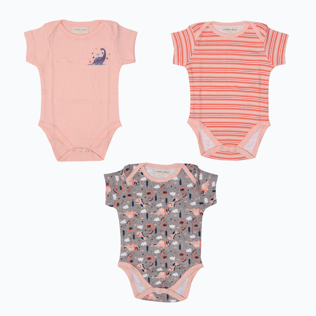 Cotton Rompers (Pack of 3)